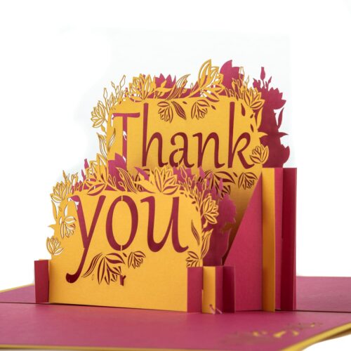 Floral Thank you Pop Up Card