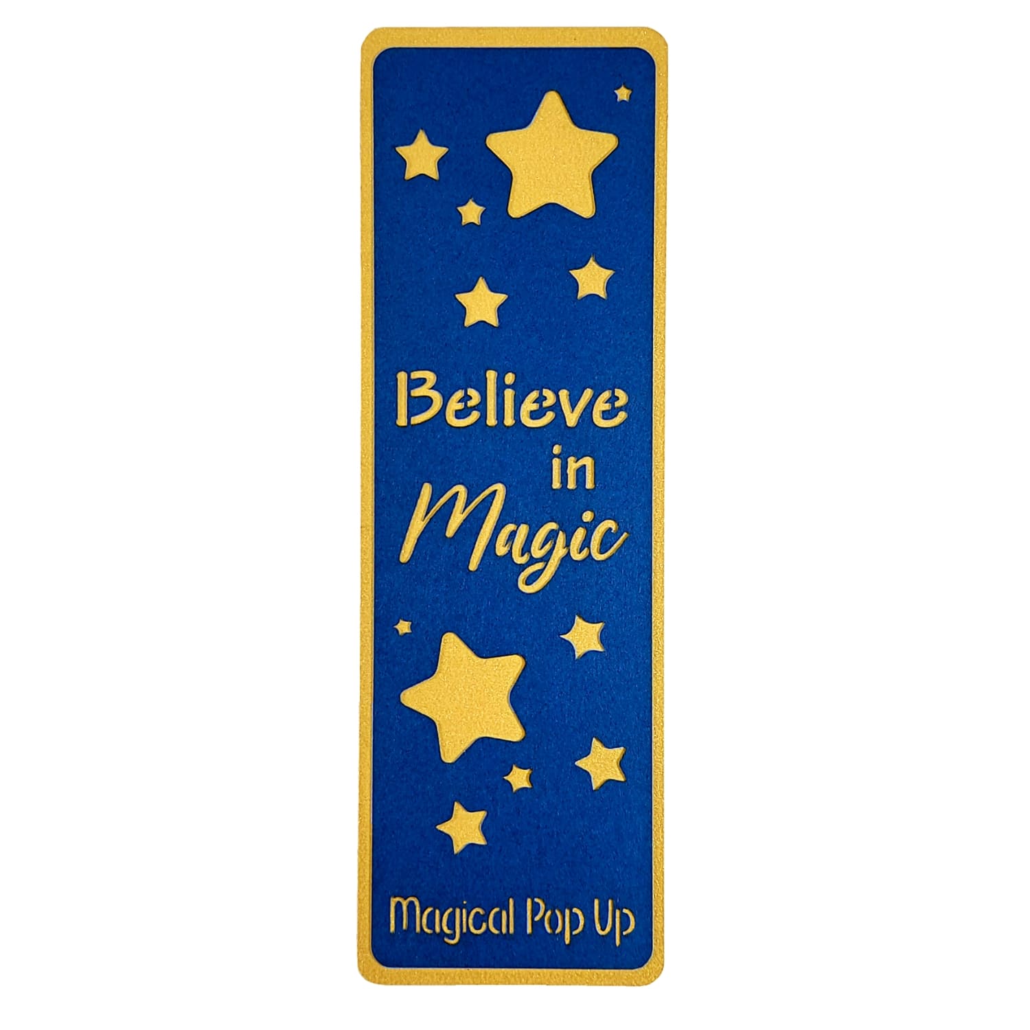 Marcador livro belive in magic Marcador de livro inspirador em azul iridescente