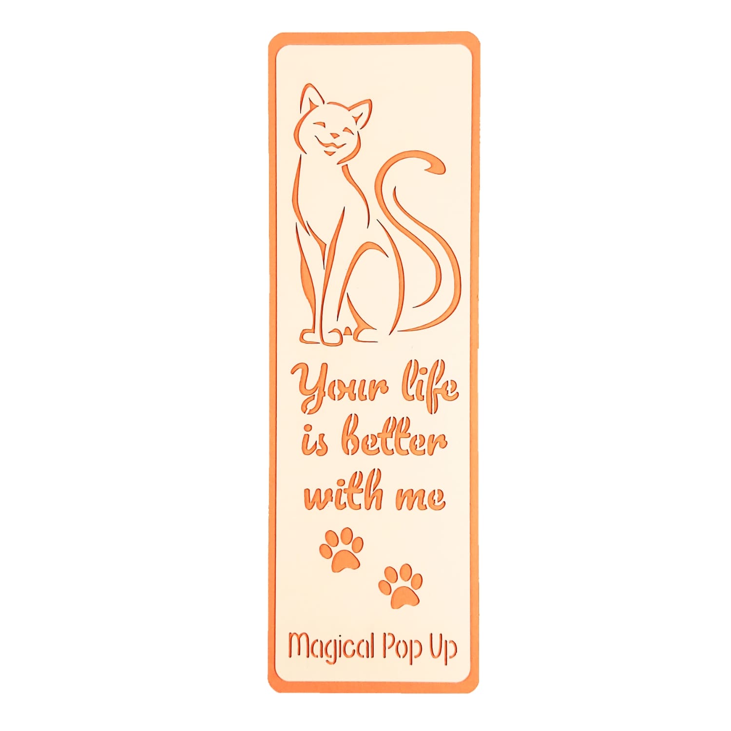 Marcador livro gato laranja Marcador de livro com gato laranja