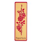 Marcador de livro com rosas