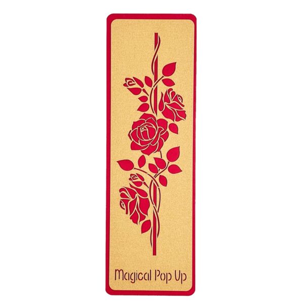 Marcador de livro com rosas