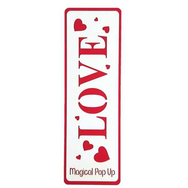 Marcador de livro com a palavra Love