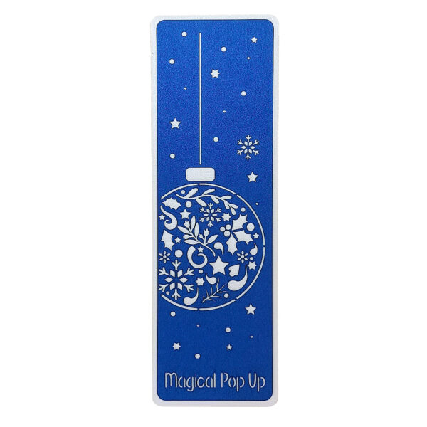 Marcador de Livros bola de Natal prateada